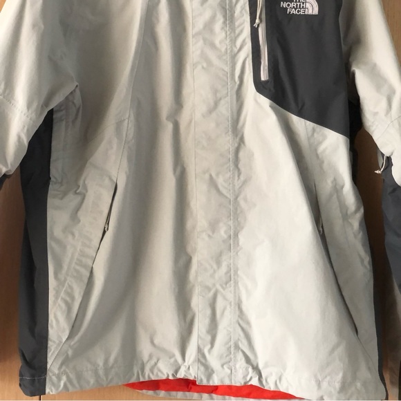 The North Face Gray HyVent Waterproof Full Zip Removeable Hood Jacket Men's L - Picture 4 of 13